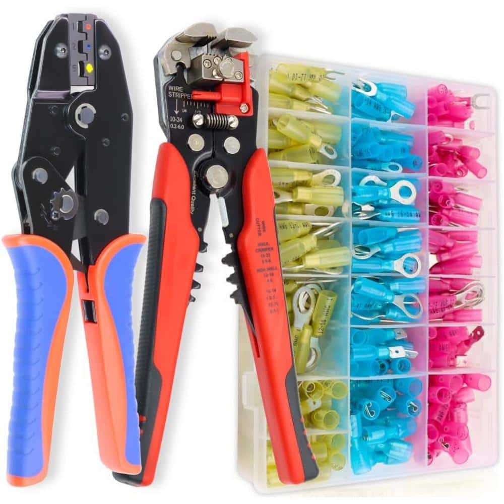 Lukyamzn 280Pieces Marine Grade Heat Shrink Connectors, Tinned Red