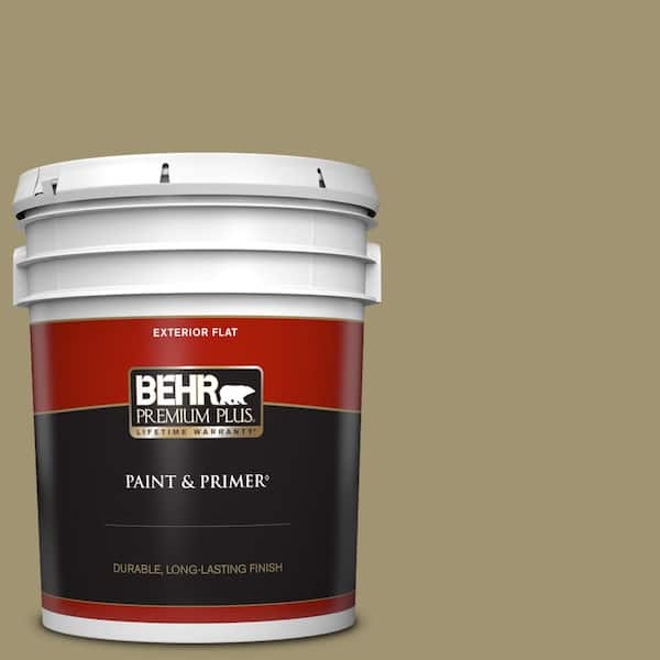 BEHR PREMIUM PLUS 5 gal. #PMD-37 Caraway Flat Exterior Paint & Primer