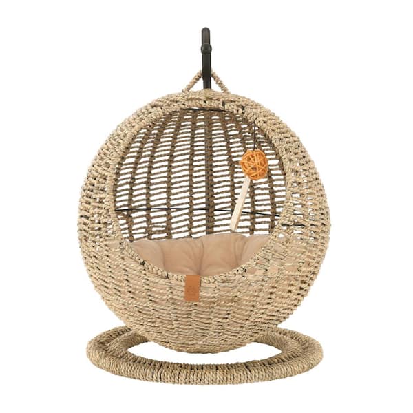 Sam's Pets Nala Hanging Egg Cat Condo Beige