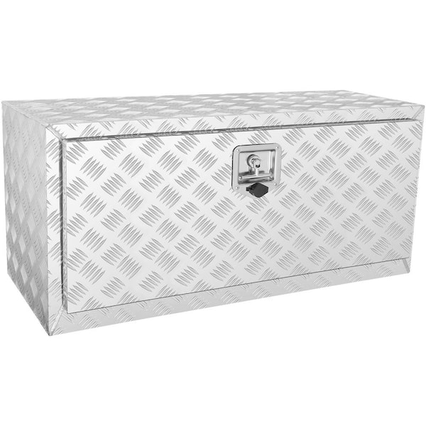 Underbody Truck Box, 36 in. x14 in. x16 in. Pickup Storage Box, Heavy Duty Aluminum Diamond Plate Tool Box with Lock