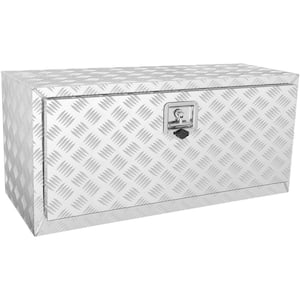 36 in. x 14 in. x 16 in. Underbody Truck Tool Box Aluminum Pickup Storage Box with Keys T-Handle Latch for Truck Trailer