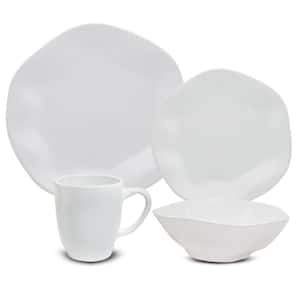 RYO 32-Piece Casual White Porcelain Dinnerware Set (Service for 8)