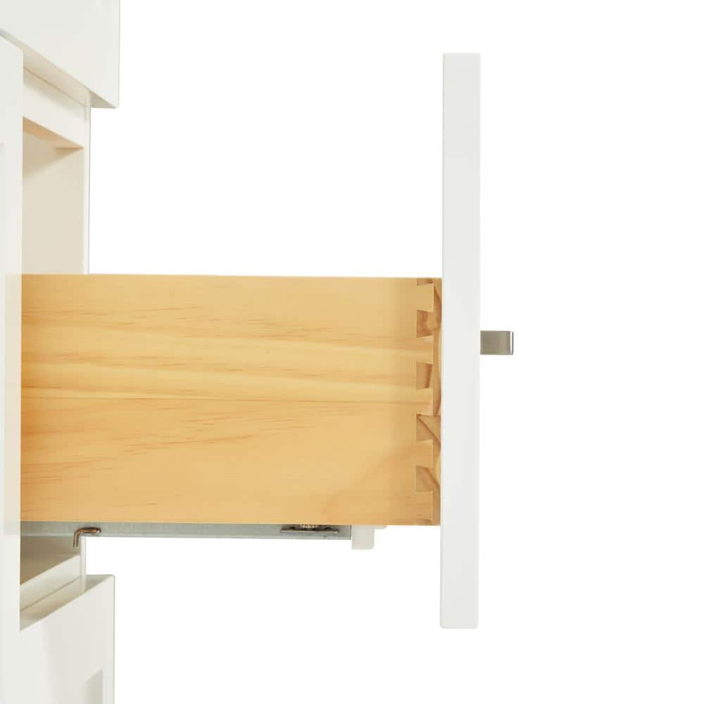 Hamlet 55" White Wood Single Basin Vanity with Quartz Top
