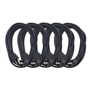 15 ft. NEMA 5-15P to C5 18 AWG 3-Prong Notebook/TV/Power Cord, UL Approved 10 Amp/Black (5-Pack)