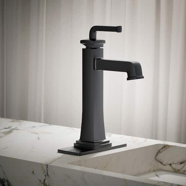 Riff Single-Handle Single-Hole Bathroom Faucet in Matte Black