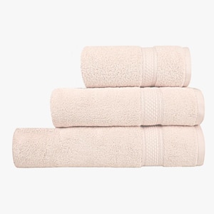 A1HC 500 GSM Duet Technology 100% Cotton Ring Spun Peach Blush Quick Dry Low Lint Highly Absorbent 3-Piece Towel Set