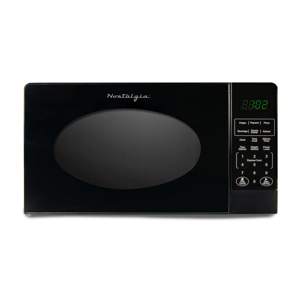 Nostalgia 0.7 cu. ft. Countertop Microwave Oven, Black