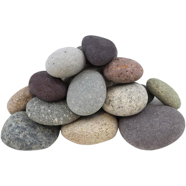 Rain Forest 0.4 cu. ft. 1-3 in. Mixed Mexican Beach Pebbles (30-Pack Pallet/12 cu. ft.)