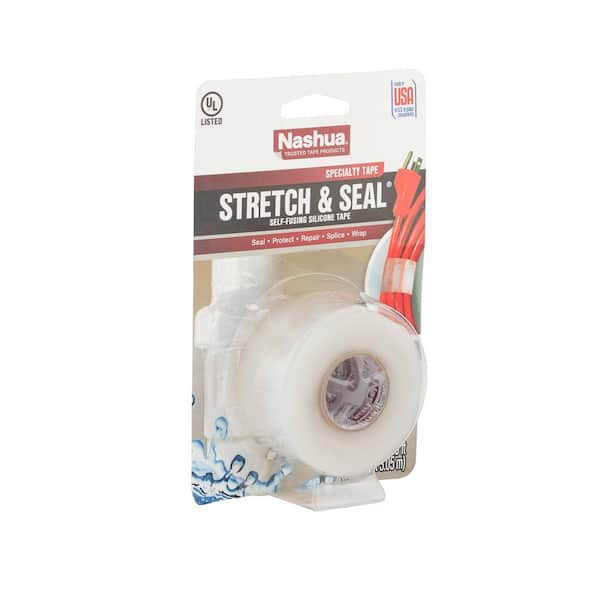 Nashua Tape 1 in. x 3.33 yd. Stretch and Seal Self-Fusing Silicone Tape in  Clear 1743079 - The Home Depot