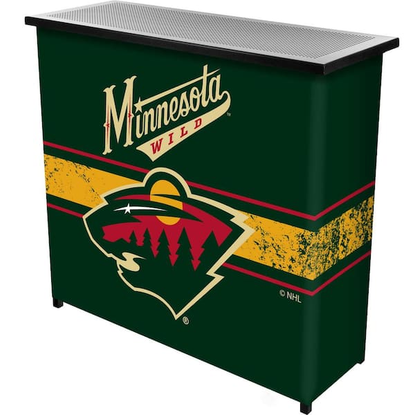 Unbranded Minnesota Wild Logo Green 36 in. Portable Bar