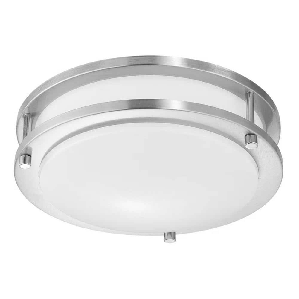 Lightania 10 in. 17-Watt Brushed Nick...