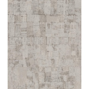 Abstract Weathering Wallpaper Warm Grey Paper Strippable Roll (Covers 57 sq. ft.)