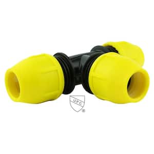 1-1/4 in. IPS DR 11 Underground Yellow Poly Gas Pipe Tee