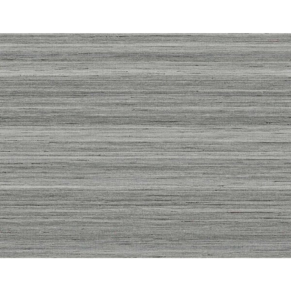 60.75 sq. ft. Slate Grey Meiya Embossed Vinyl Unpasted Wallpaper Roll