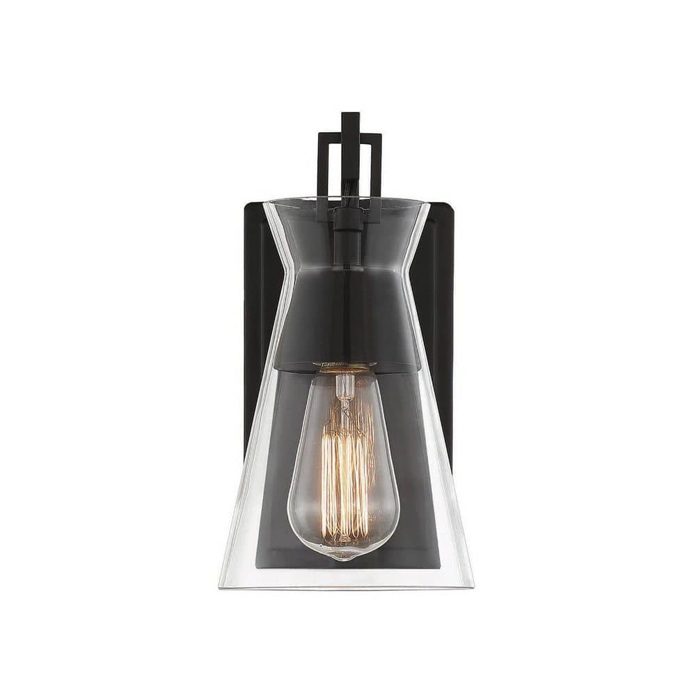 Matte Black Mid-Century Modern Dimmable Wall Sconce
