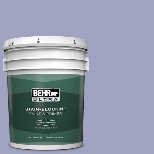 BEHR ULTRA 5 gal. #630D-4 Ruffled Iris Extra Durable Semi-Gloss Enamel Interior Paint & Primer