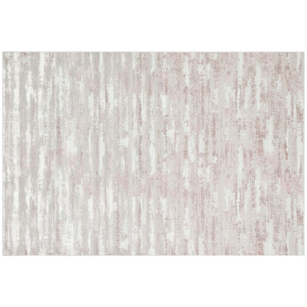 Unbranded Milano Home Pink 8 ft. x 11 ft. Woven Area Rug