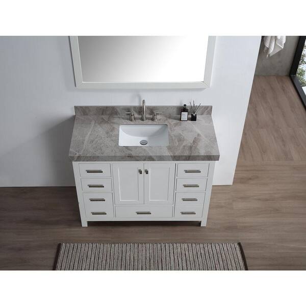 RoomyLife 49 in. W x 22 in. D Ceramic Porcelain Contemporary