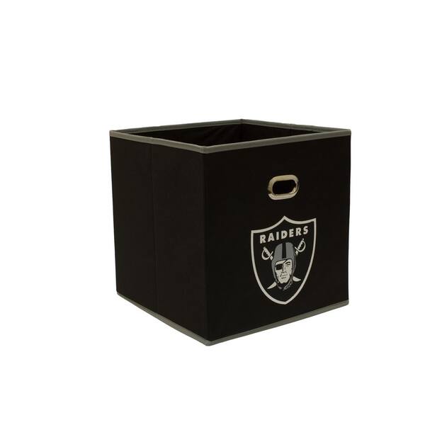 MyOwnersBox Oakland Raiders NFL Store Its 10-1/2 in. x 10-1/2 in. x 11 in. Black Fabric Drawer