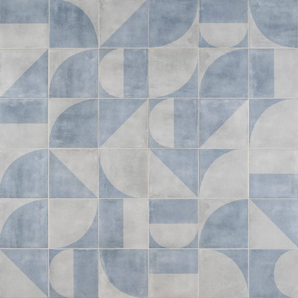 Ivy Hill Tile Quincy Blue 4 in. x 0.33 in. Matte Porcelain Tile Sample