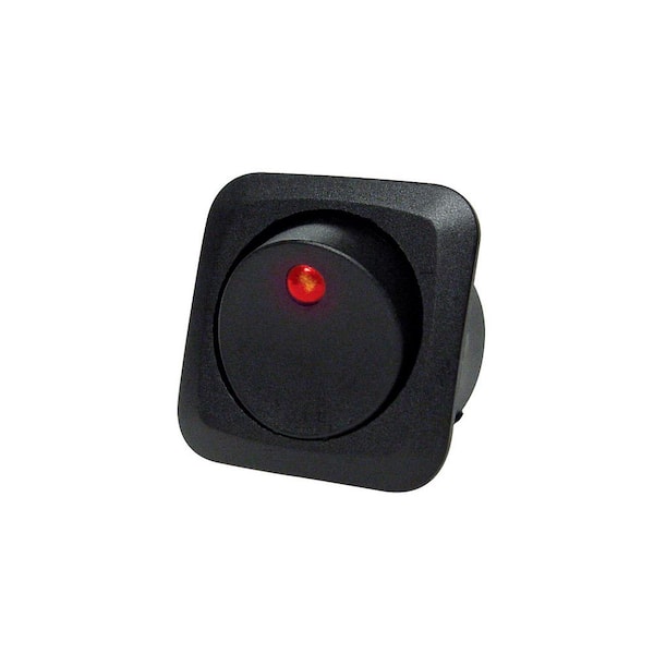 Illuminated LED 12-Volt DC/25 Amp Rocker Switch, Red