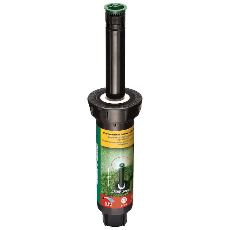 Rain Bird 1800 Series 4 in. Pop-Up Professional Sprinkler, 0-360 Degree Pattern, Adjustable up to 8 ft.