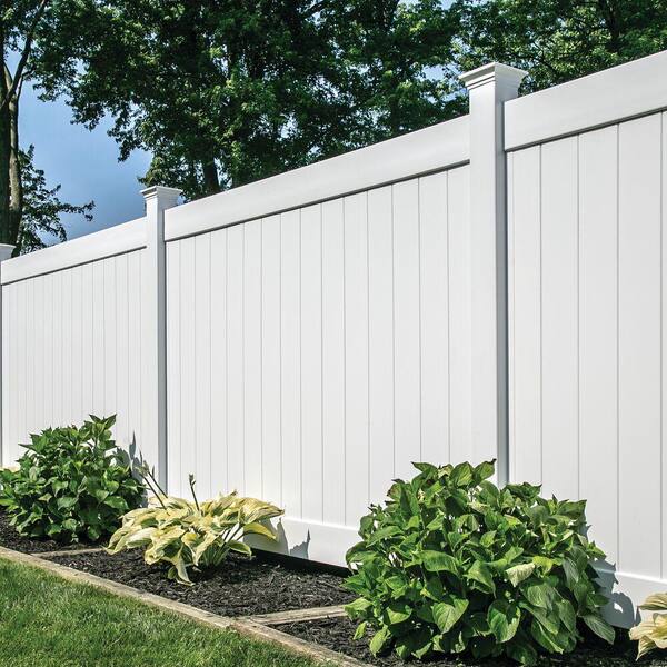 Veranda 6 ft. H x 6 ft. W White Vinyl Windham Fence Panel 73014216 - The  Home Depot