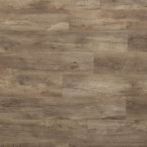 Take Home Sample - Basics Sienna Brown 20 mil T x 7.5 in. W x 7 in. L Glue down Waterproof Luxury Vinyl Plank Flooring