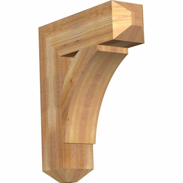 Ekena Millwork 6 in. x 26 in. x 22 in. Western Red Cedar Thorton Craftsman Rough Sawn Bracket