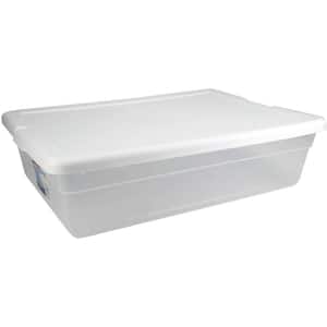 28 Qt Clear Closet/Under Bed Organizer Storage Box Container (30 Pack)