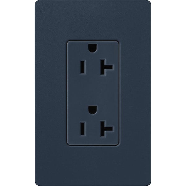Black Claro 20 Amp Duplex Outlet, Midnight (SCR-20-MN)