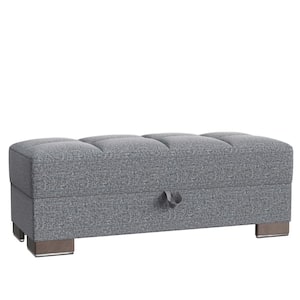 Basics Air Collection Light Grey Ottoman With Storage