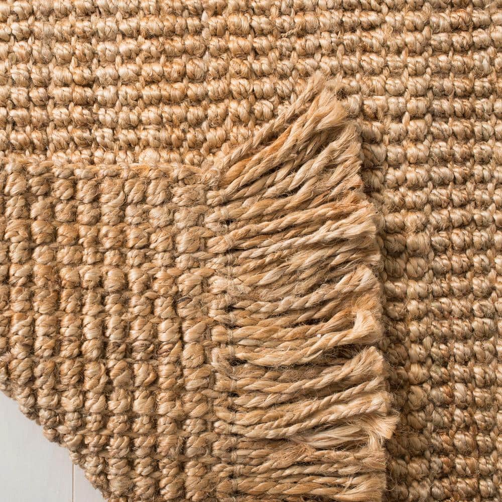 Natural Hand-Knotted Jute Rectangular 6' x 9' Area Rug
