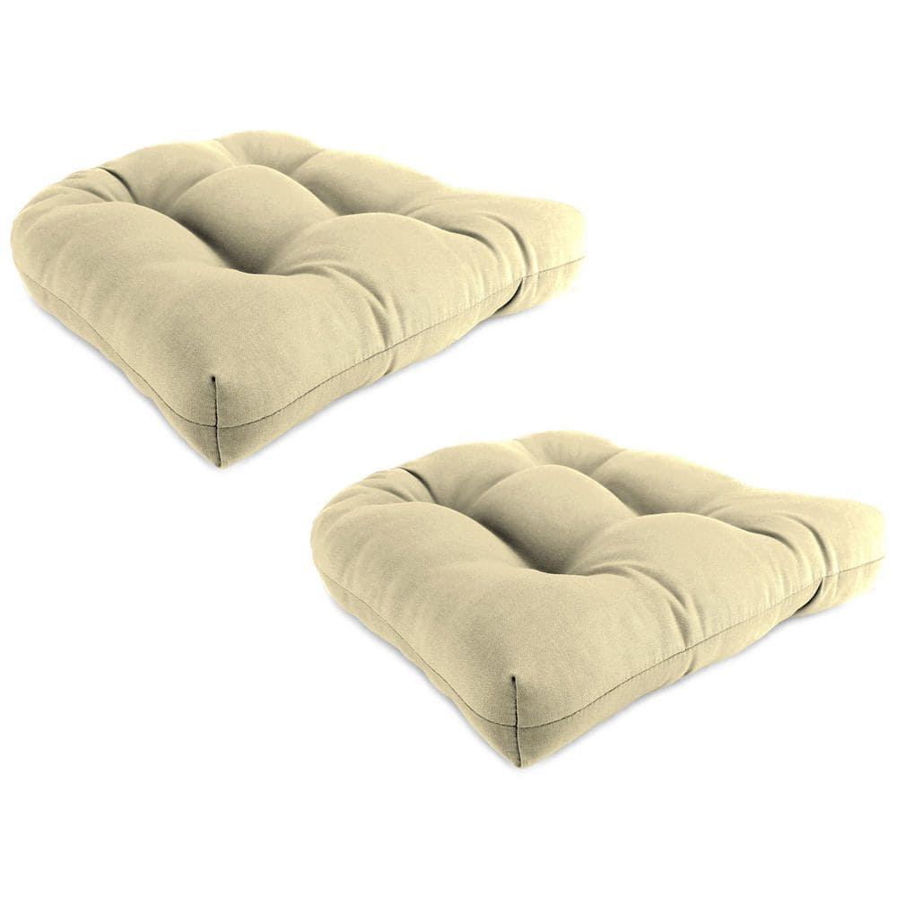 19 in. W x 19 in. D x 4 in. T Square Outdoor Wicker Seat Cushion in Veranda Tan (2-Pack) price history on PriceWatchPro