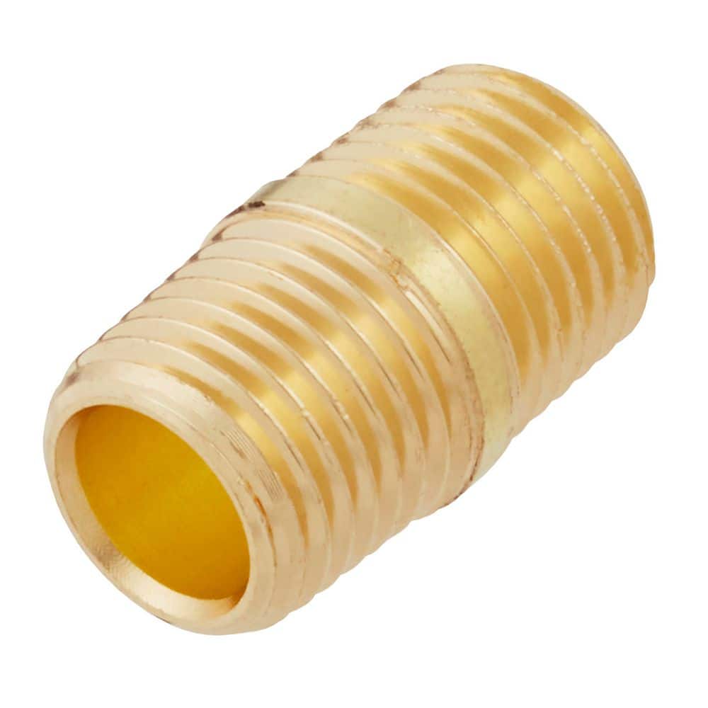 Everbilt 1/4 in. x Close MIP Brass Nipple Fitting 802629 - The
