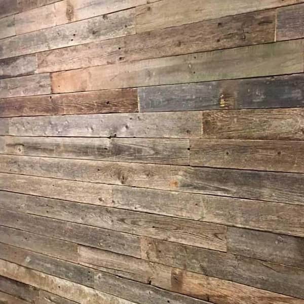 Angel Sar - 3.5 in. x 34 in. Wood Rectangular Accent Paneling Board Siding for Home Walls and 8 Square Feet