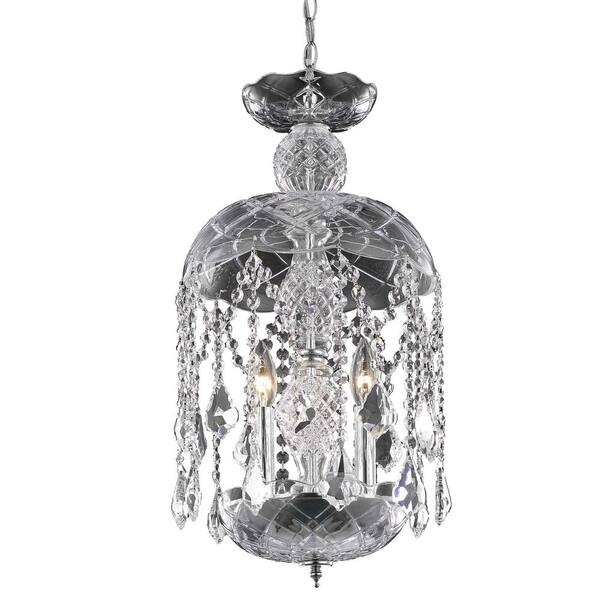 Timeless Home Adolfo 11 In W X 20 5 In H 3 Light Chrome Pendant Lvnpn15606d11c The Home Depot