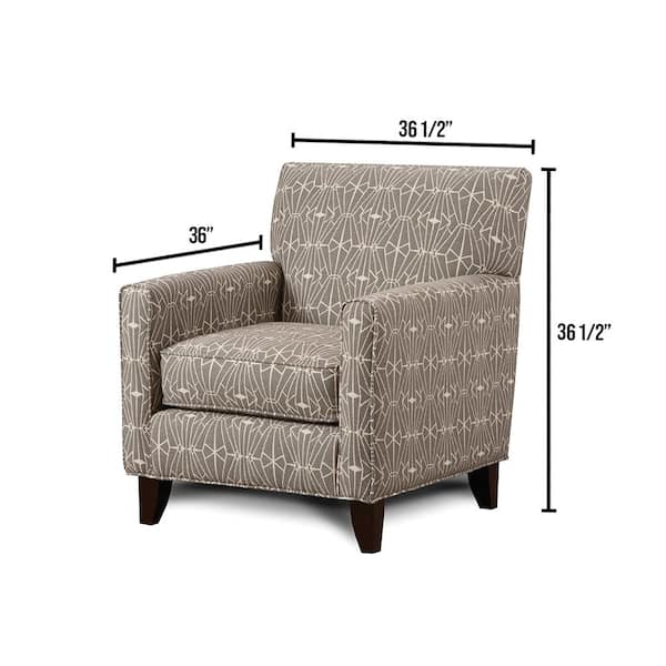 William's Home Furnishing Parker Gray and Pattern Contemporary Style Living Room Chair