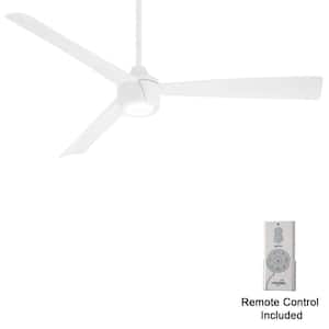 Skinnie 56 in. LED Indoor/Outdoor Grey Ceiling Fan with Light and Remote Control