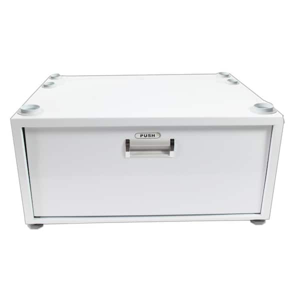 Equator 23.6 in. High Laundry Pedestal in 10 in. with Drawer in White