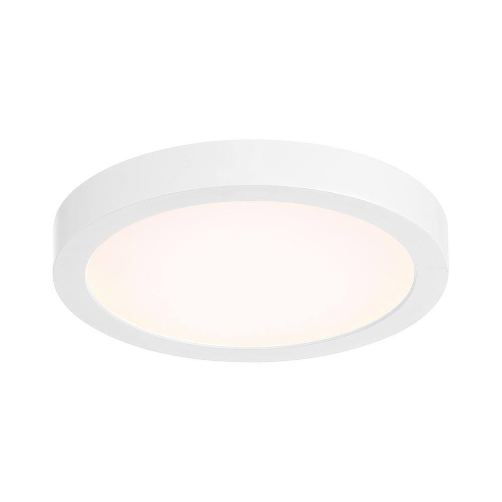 White Round LED Flush Mount Ceiling Light