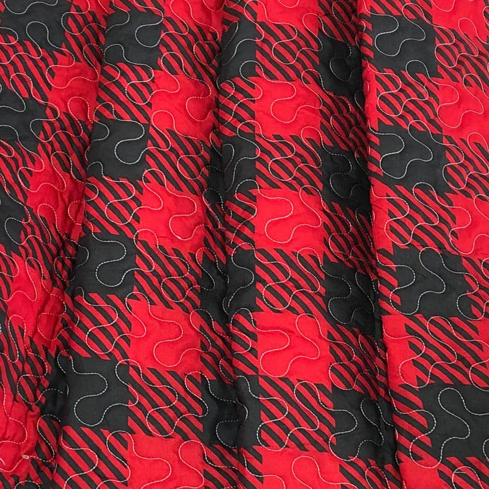 Red and Black Plaid Sherpa Reversible Winter Throw