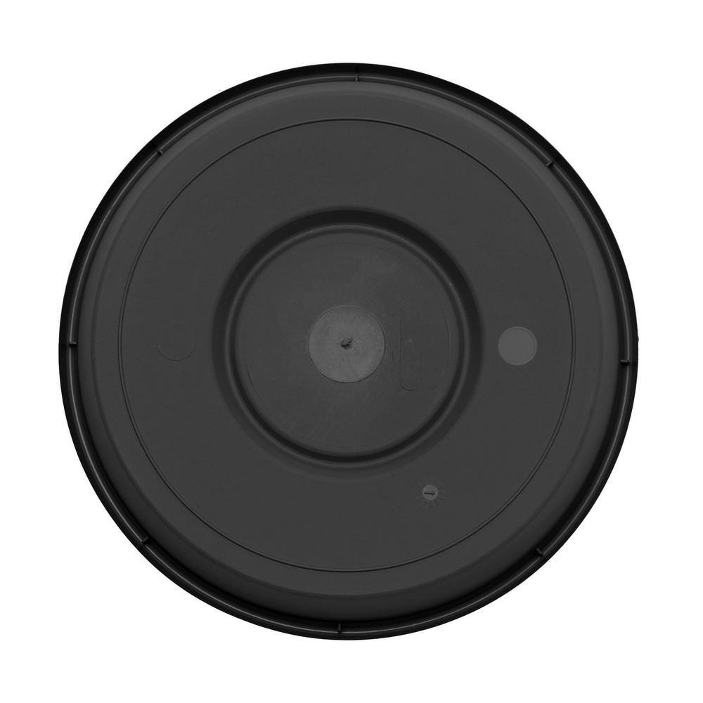 Terra 17" Black Durable Resin Plant Saucer Tray