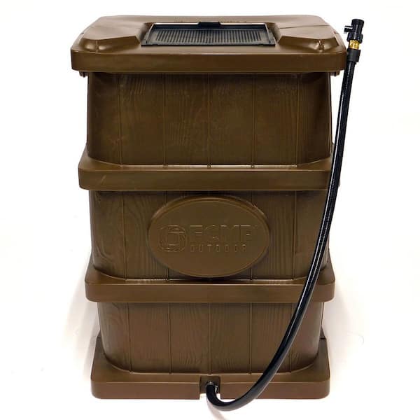 45 Gal. Woodgrain Rain Barrel in Brown
