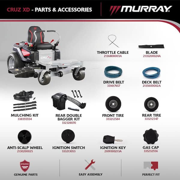 Murray Cruz XD 50 in. 22.0 HP Zero Turn Mower with Mulching Kit