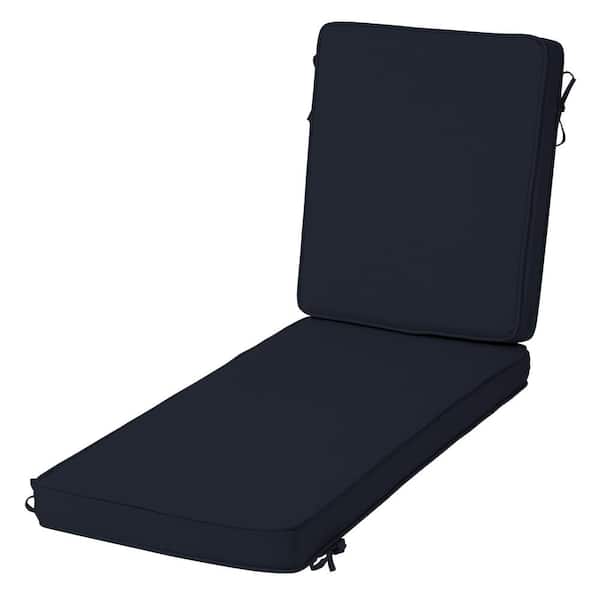 ARDEN SELECTIONS Modern Acrylic Outdoor Chaise Cushion 21 x 46, Classic Navy Blue