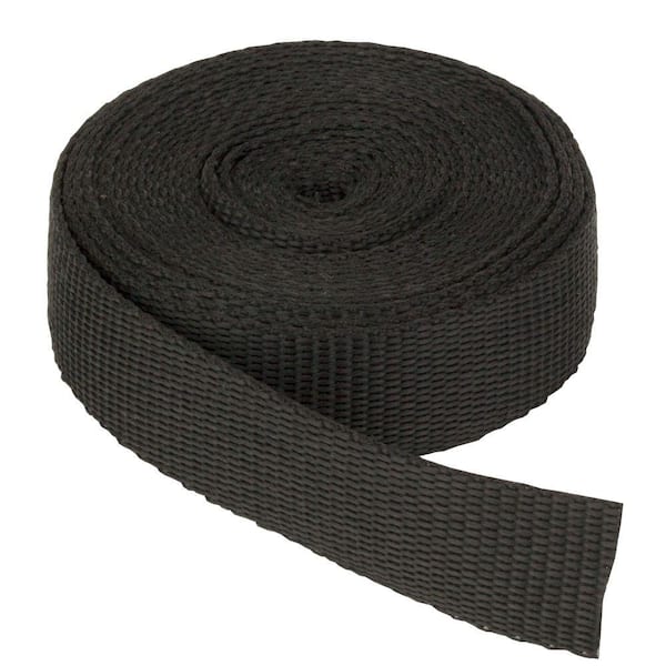 1 in. x 1 ft. Black Webbing Strap