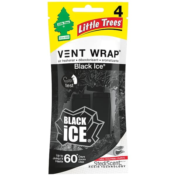 Little Trees Black Ice Vent Wrap Air Freshener (4-Pack)