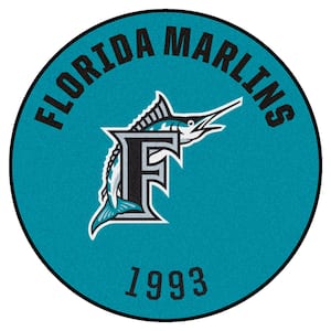 Florida Marlins Turquoise 2 ft. x 2 ft. Round Area Rug