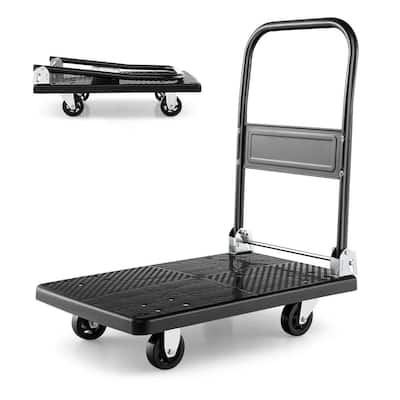Nellyke Furniture Movers Dolly Furniture Movers with Wheels, 5 Wheels Small  Flat Dolly, 800 Lbs Capacity, Black